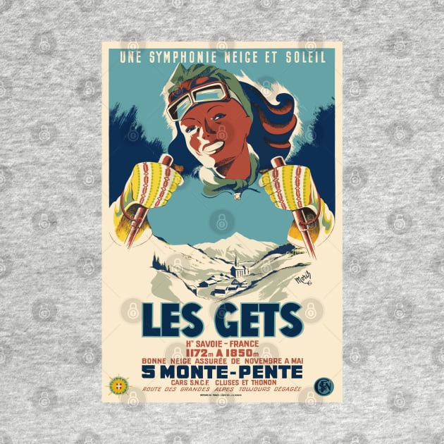 Les Gets, une symphonie neige et soleil, Ski Poster by BokeeLee
